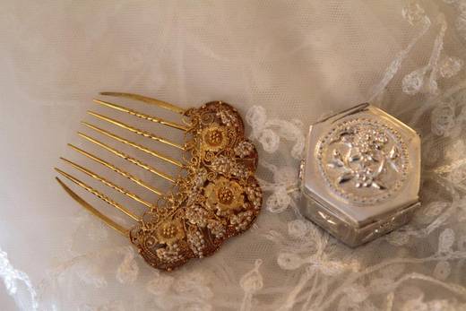 Hair comb accessory was something new; given by godmother , Marlene.
