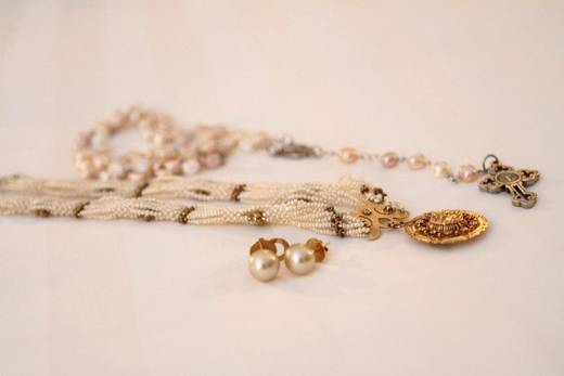 Something borrowed, Jewelry from the bride’s godmother, Ninang Marlene Po (handed down by her mother).