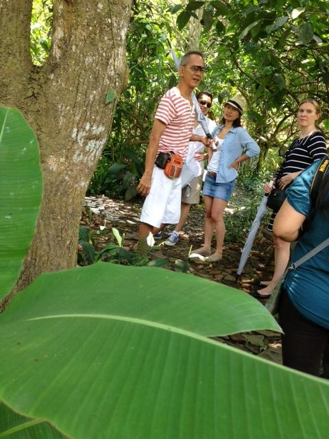 Mr. Chito Galvez showing us around the premises of Massimo's Farm, Tagaytay.