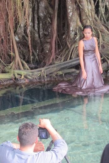 Luisa being the pro that she is and not showing how cold the water was!