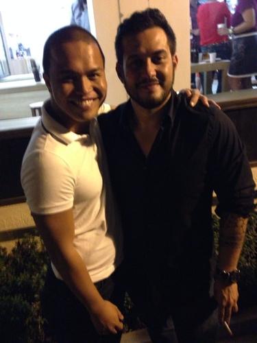 Editor-in-Chief Paco Guerrero with his biggest fan, hair and makeup artist Renen Bautista.