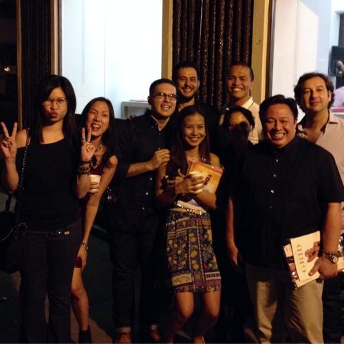 Me (duck face, peace sign and all) and the awesome team! 