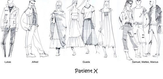 Patient X costume designs