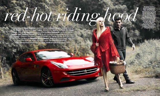 Red Hot Riding Hood for High Life Magazine · Photographer - Jason Quibilan · Hairstyling - Dave Lopez · Makeup - Pia Reyes