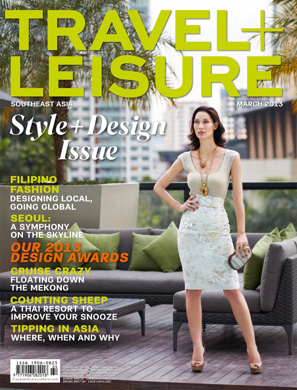 Piña skirt by Rajo Laurel (knit top by Tan-Gan) as seen here on Joey Mead (mentor for Asia's Next Top Model) for the cover of Travel+Leisure (another proud Pinoy moment!); Photography by Paco Guerrero