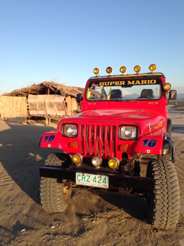 Our red hot jeep awaits!